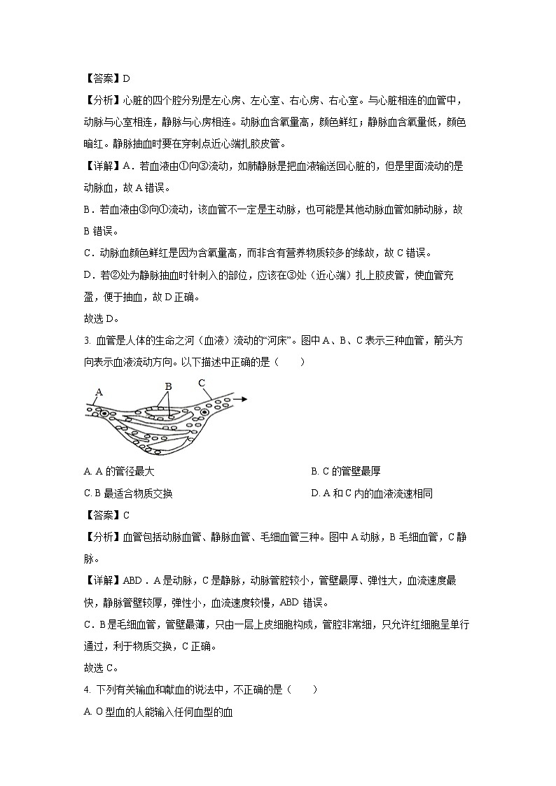 江苏省连云港市灌云县2024-2025学年八年级上学期第一次月月考考生物试卷[解析版]第2页