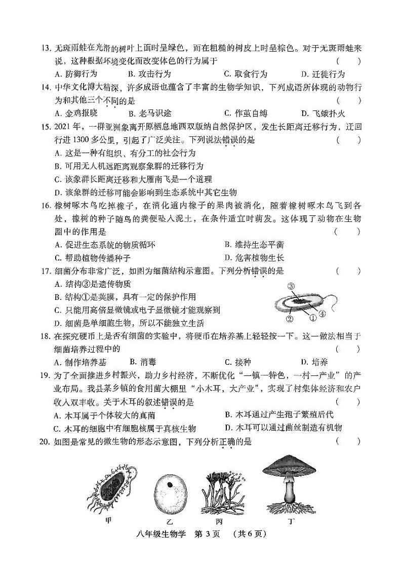 扫描件_8生物试卷第3页