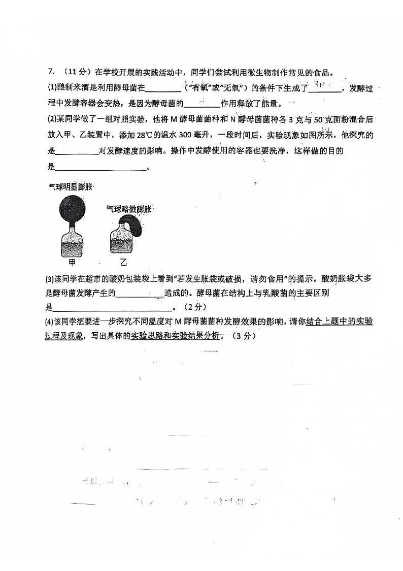 内蒙包头市青山区联考2024-2025学年八年级上学期11月期中生物试题第3页
