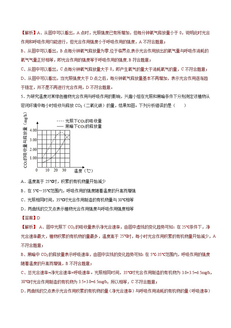 2025年中考生物一轮复习精讲精练专题08 绿色植物的呼吸作用（解析版）第3页