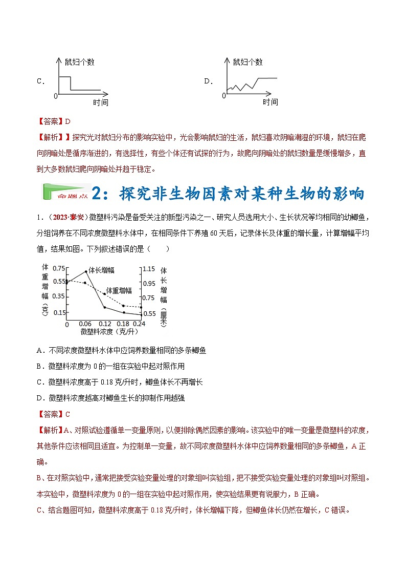 2025年中考生物真题分项汇编 专题16 实验（2份，原卷版+解析版）02