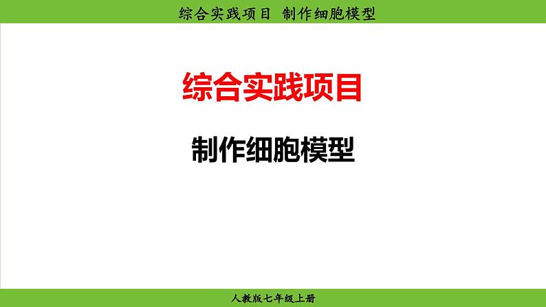 综合实践项目 制作细胞模型第1页