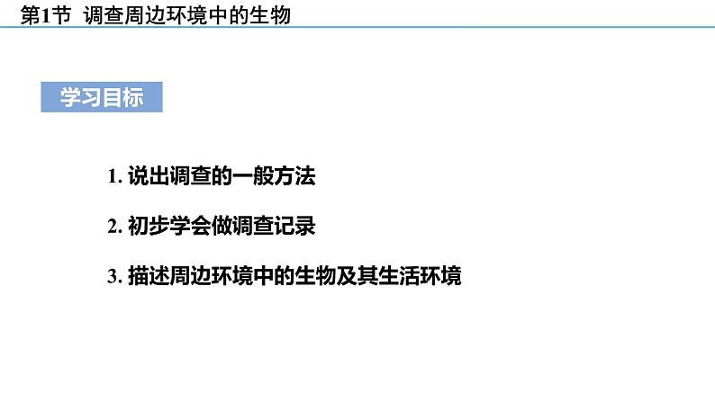 人教版（2024）七年级生物上册第一单元1.1观察周边环境中的生物课件第3页