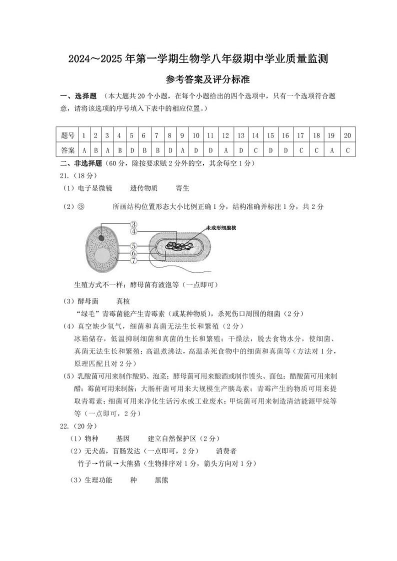 生物答案第1页