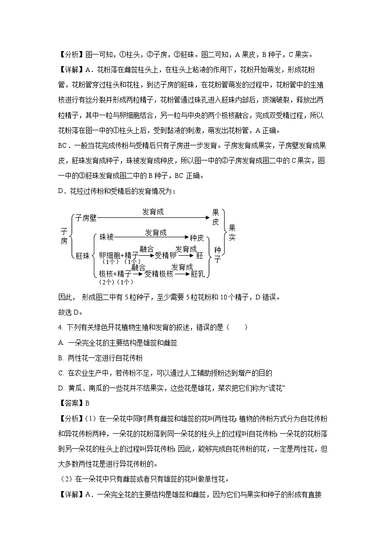 2023-2024学年山东省济南市高新区八年级(上)期中生物试卷（解析版）第3页