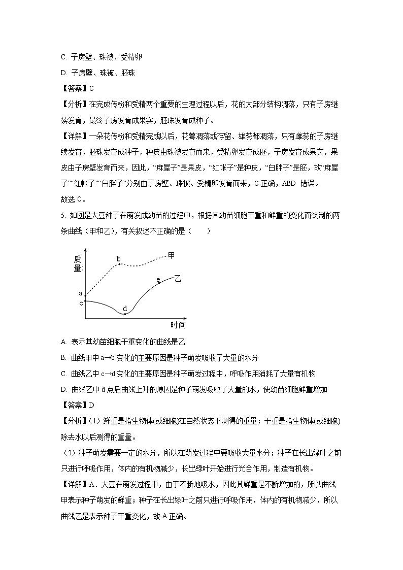 2023-2024学年山东省济南市章丘区八年级(上)期中生物试卷（解析版）第3页