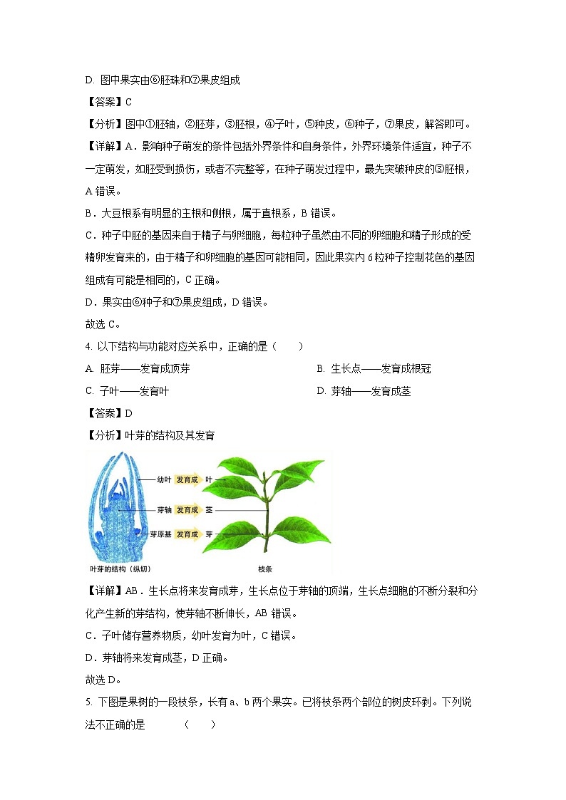 2023-2024学年山东省德州市陵城区八年级(上)期中考试生物试卷（解析版）第3页