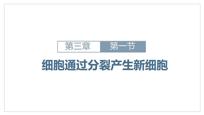 初中  生物  人教版（2024）  七年级上册  第一单元  第三章  第一节 细胞通过分裂产生新细胞 课件01