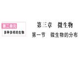 初中生物新人教版七年级上册第二单元第三章第一节 微生物的分布作业课件2024秋