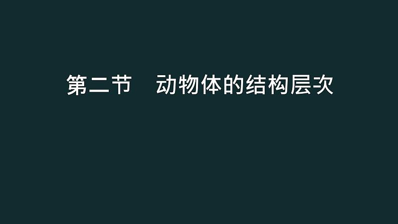 初中  生物  人教版（2024）  七年级上册  第一单元 生物和细胞  第三章第二节 动物体的结构层次 课件第1页