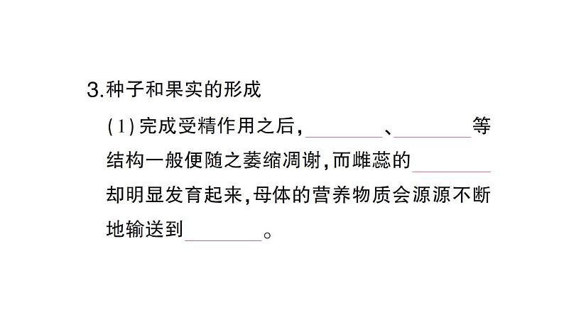 初中生物新北师大版七年级上册第3单元第5章第3节 生殖器官的生长作业课件2024秋第6页