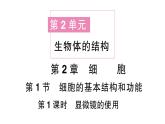 初中生物新北师大版七年级上册第2单元第2章第1节第1课时 显微镜的使用作业课件2024秋