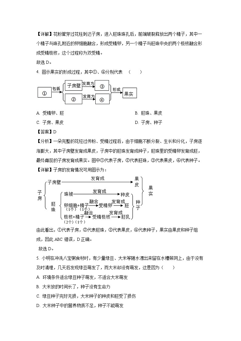 2023-2024学年山东省济宁市泗水县八年级(上)期中生物试卷(解析版)第3页