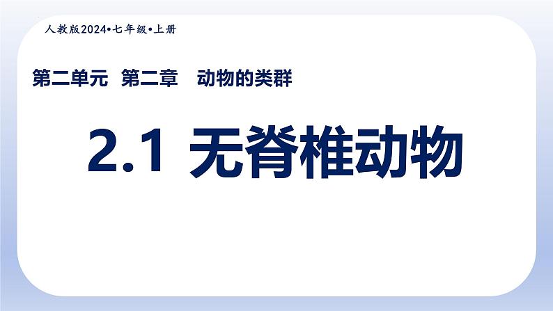 人教版生物七年级上册2.2.1《无脊椎动物》教学课件第1页