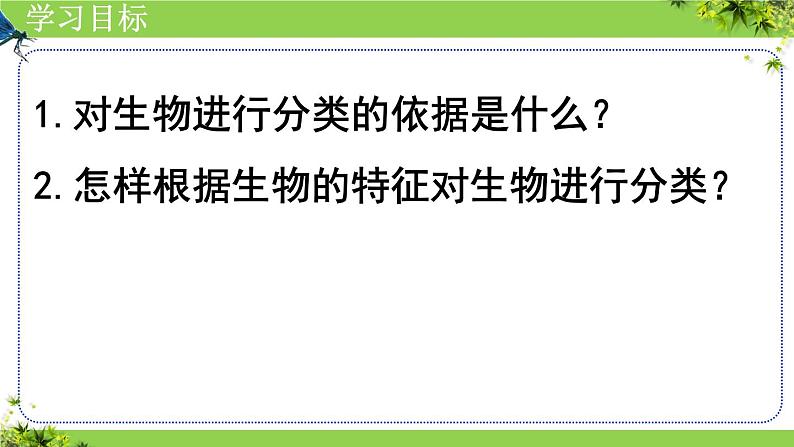 人教版生物七年级上册2.4.1《尝试对生物进行分类》课件第5页