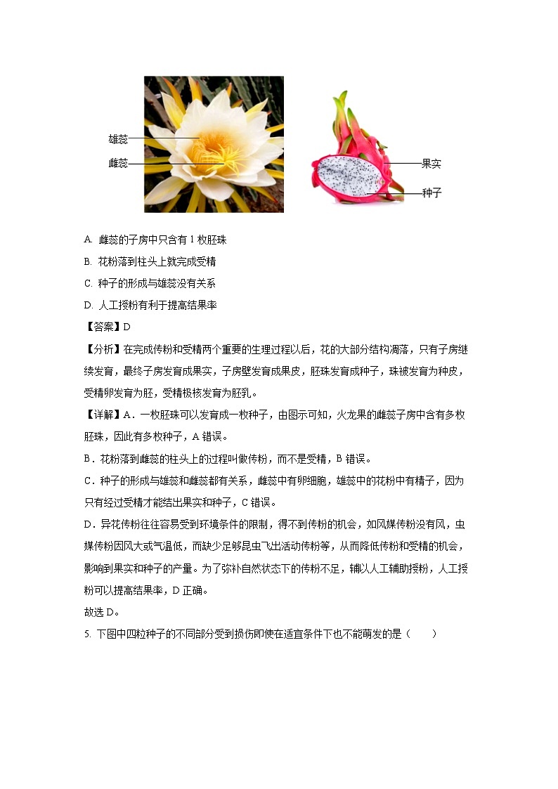 2023-2024学年山东省乐陵市八年级(上)期中生物试卷(解析版)第3页