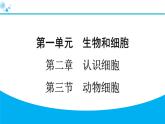 2024人教版生物七年级上册第一单元生物和细胞第二章认识细胞1.2.3　动物细胞 习题课件ppt
