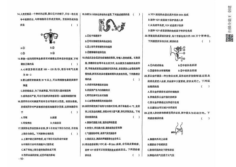 2024年山东省日照市中考生物试题第2页