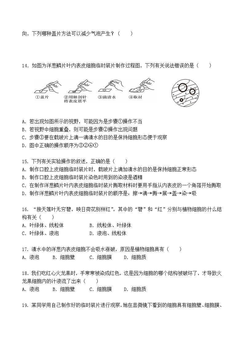 眉山天府新区2024-2025学年七年级半期检测生物试卷第3页