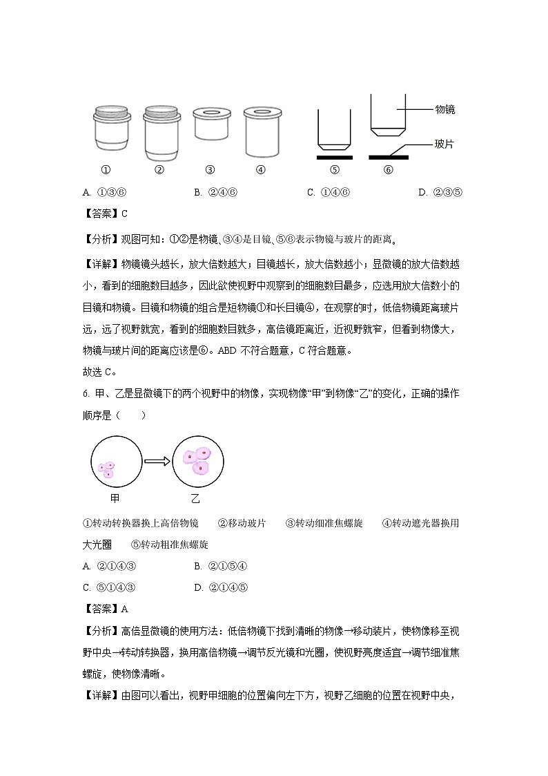 2023~2024学年山东省济宁市泗水县七年级(上)期中生物试卷(解析版)第3页