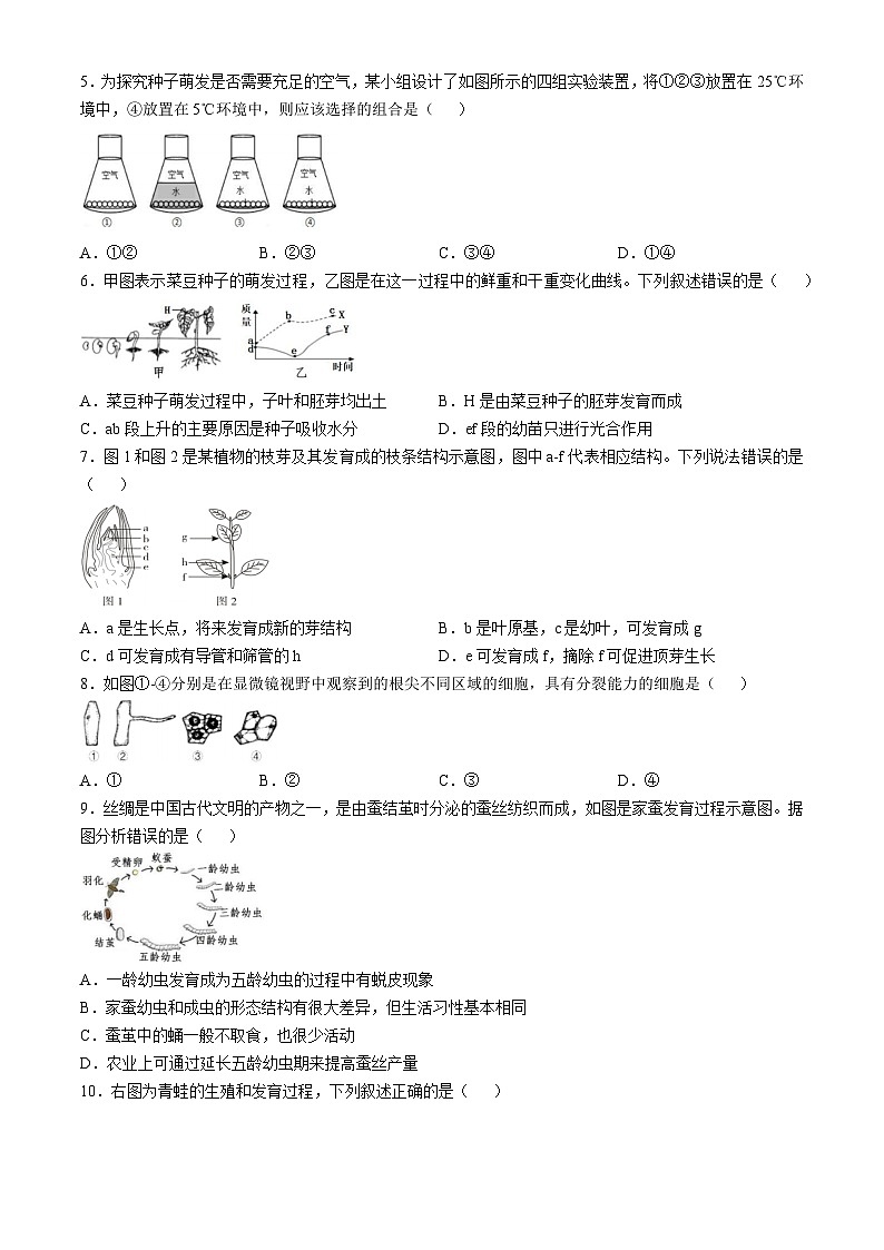 山东省潍坊市安丘市2024-2025学年八年级上学期期中生物试题(无答案)第2页