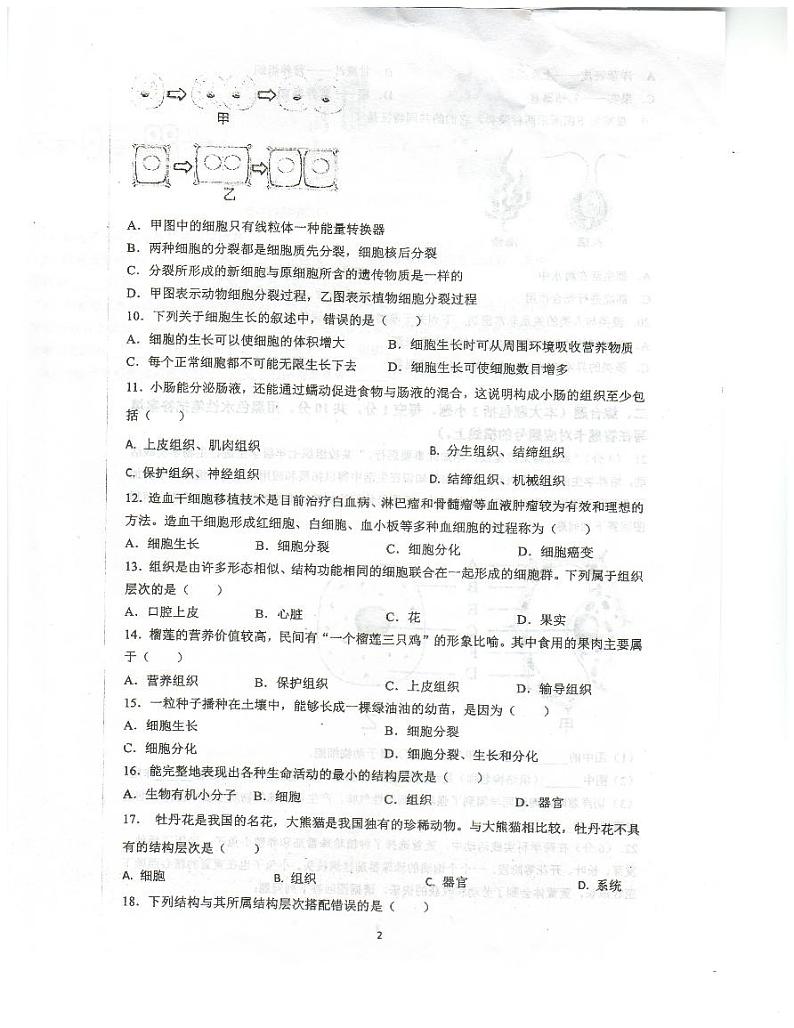七年级生物第2页