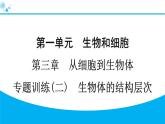 2024人教版生物七年级上册第三章从细胞到生物体专题训练(二)　生物体的结构层次 习题课件ppt