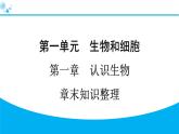 2024人教版生物七年级上册第一单元生物和细胞第一章认识生物知识整理 习题课件ppt
