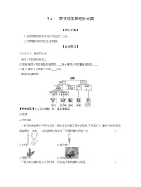 人教版(2024)七年级上册(2024)第一节 尝试对生物进行分类导学案