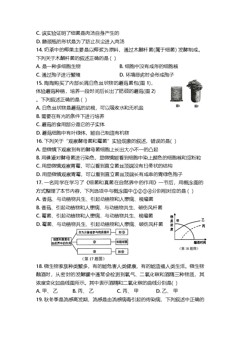 湖南省娄底市新化县2024-2025学年八年级上学期12月月考生物试题第3页