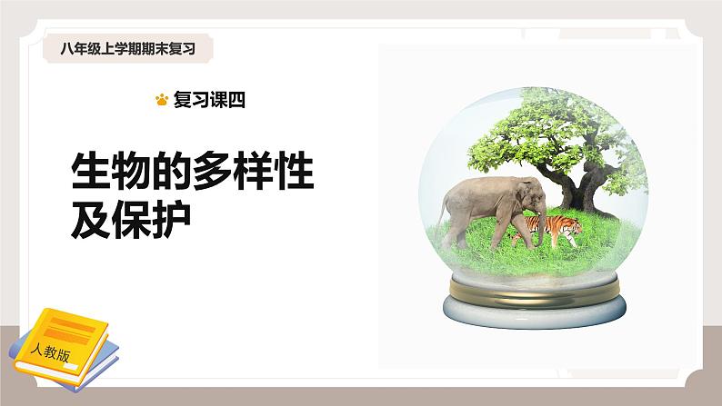 复习专题四 生物的多样性及保护（串讲课件）-2024-2025学年八年级生物上学期期末考点大串讲（人教版）第1页