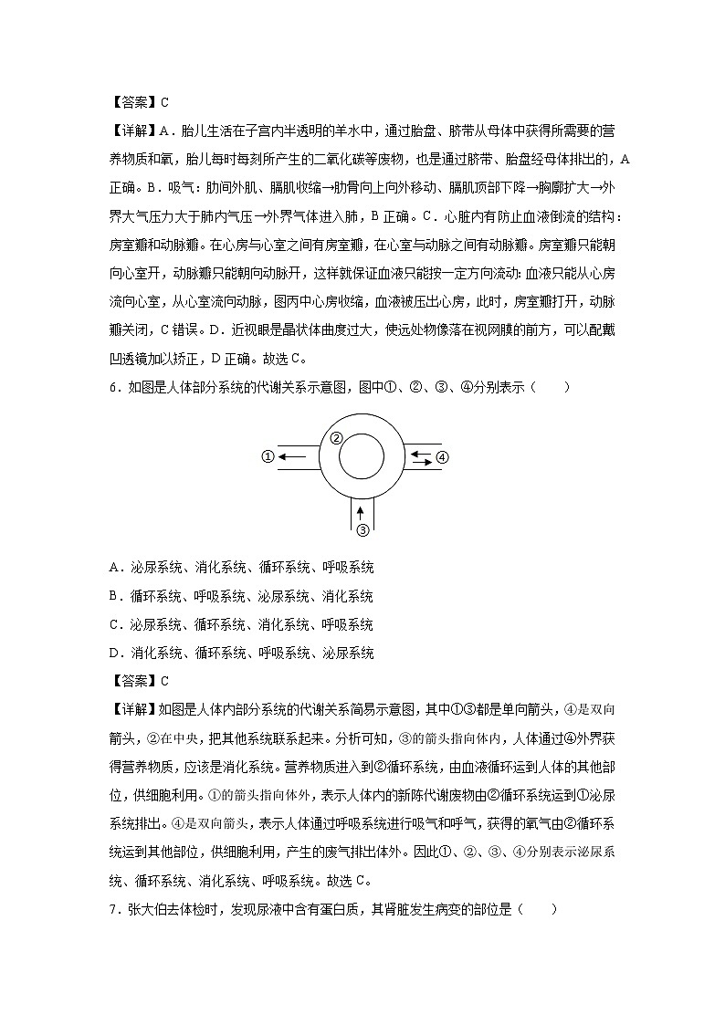 江苏八年级(上)期末模拟卷(苏科版)生物试卷(解析版)第3页