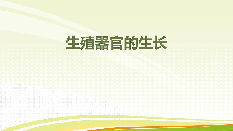 北师大版（2024）七年级生物上册3.5.3生殖器官的生长ppt课件第1页