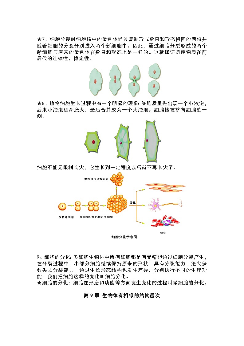 苏科版七年级生物下册知识点第2页
