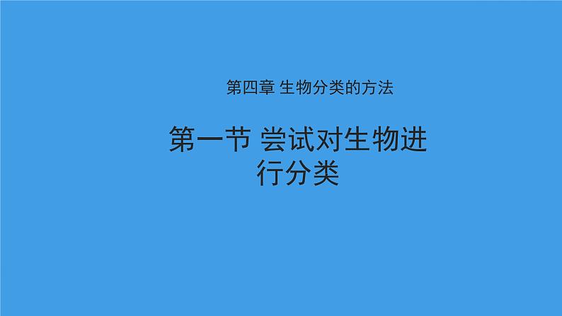 七年级上册生物人教版（2024）第一节 尝试对生物进行分类 课件第1页