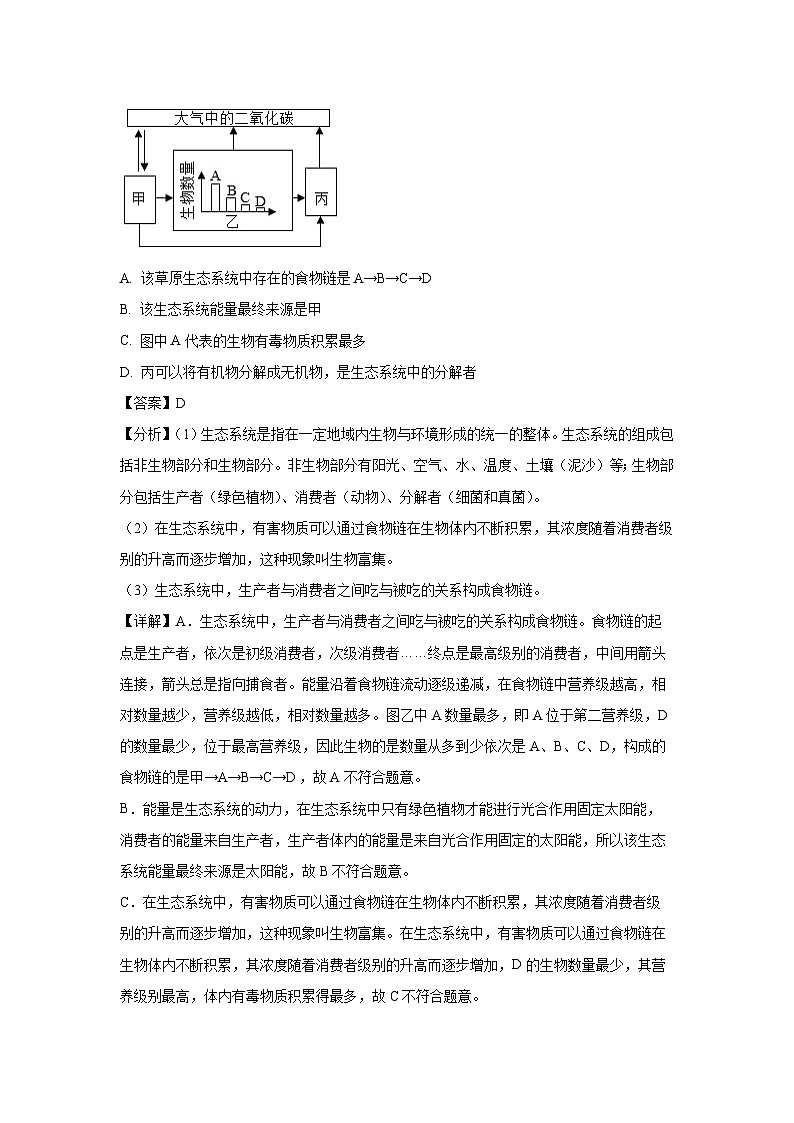 2023~2024学年河北省邯郸市永年区七年级上学期期末生物试卷(解析版)第3页