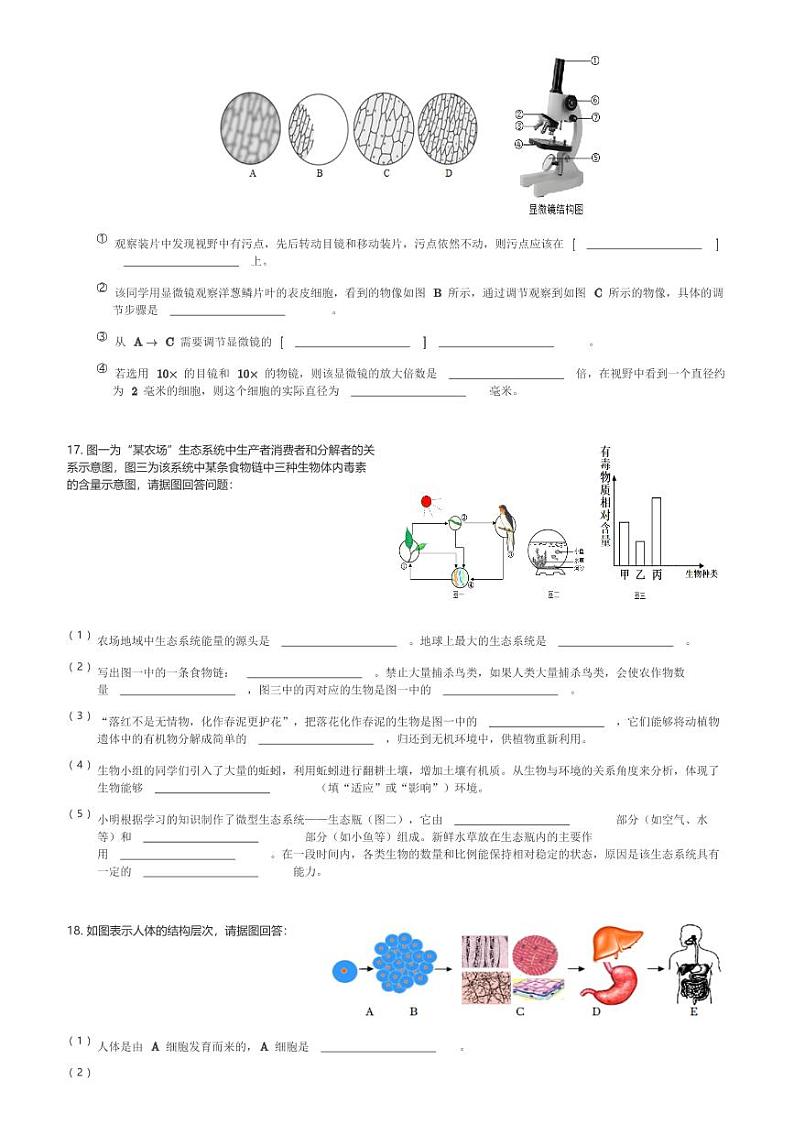 山西省临汾市侯马市2023-2024学年七年级(上)期中生物试卷(含解析)第3页
