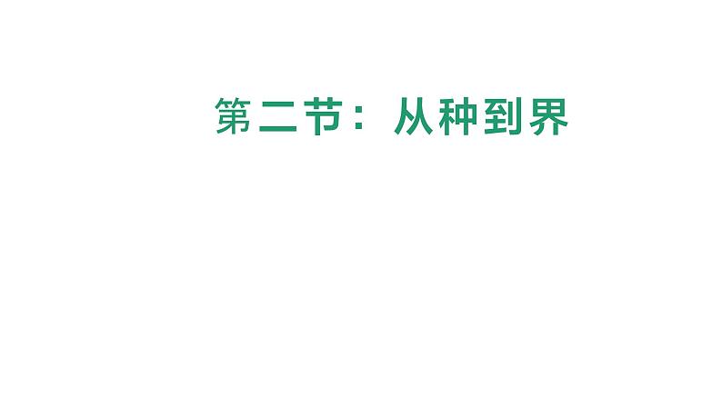 七年级上册生物学人教版（2024）第二节 从种到界 课件第1页