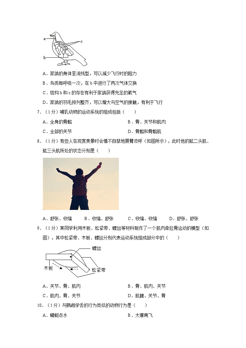 山西忻州原平市2023-2024学年八年级上学期生物期中卷及答案第2页
