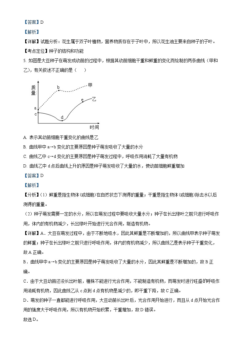 山东省菏泽市菏泽经济技术开发区2024-2025学年八年级上学期期中生物学试题（解析版）-A4第3页