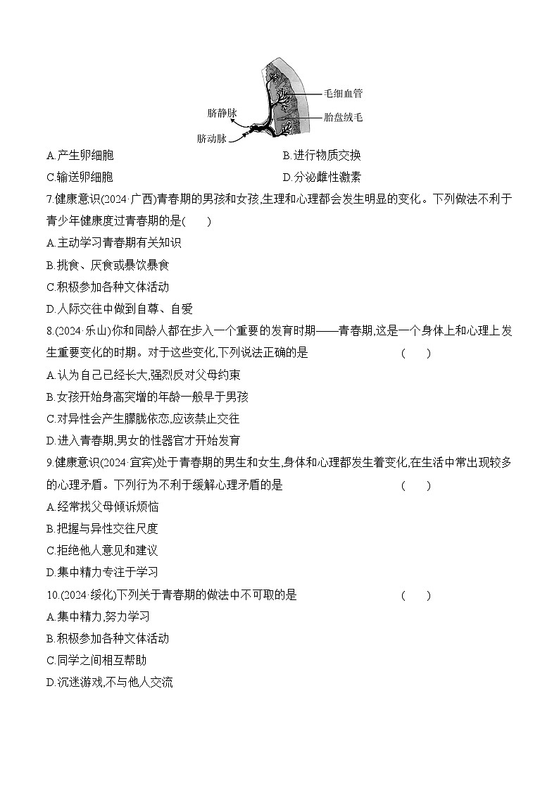 第09讲 人的由来-【专题练习】2025年中考生物一轮复习专题练习（含答案）第2页