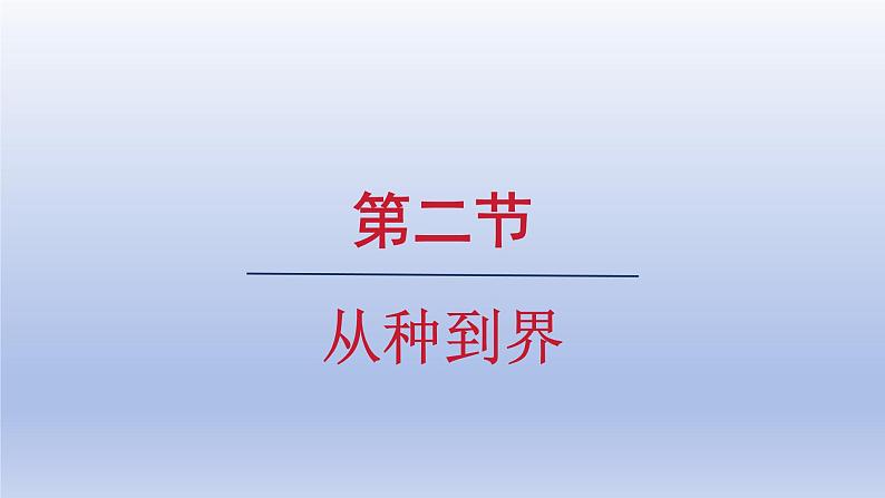 2024七年级生物上册第二单元多种多样的生物第四章第二节从种到界课件（人教版）第1页