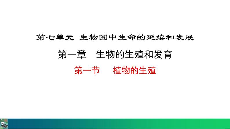 人教版（2024）八年级生物下册7.1.1植物的生殖精品课件第1页