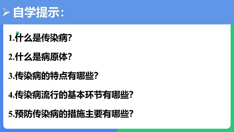 人教版（2024）八年级生物下册8.1.1传染病及其预防课件第2页