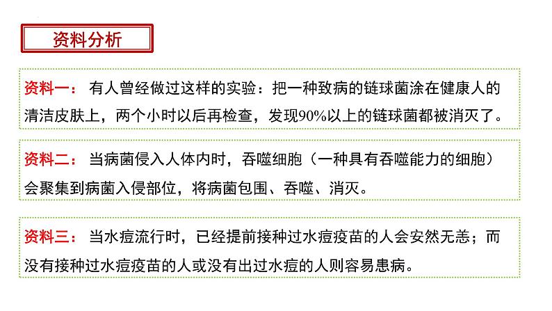 人教版（2024）八年级生物下册8.1.2免疫和计划免疫精品ppt课件第5页