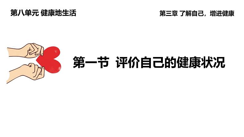 人教版（2024）八年级生物下册8.3.1评价自己的健康状况ppt精品课件第1页