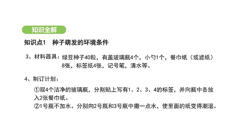 3.1.1 种子的萌发 课件-2024-2025学年人教版生物七年级下册第6页