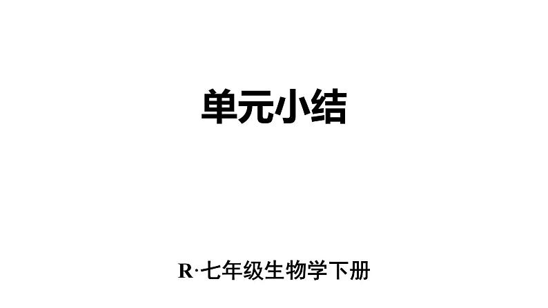 第四单元 人体生理与健康（一）单元小结 (课件)-2024-2025学年人教版(2024)生物七年级下册第1页