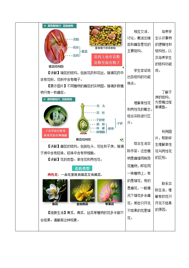 3.1.3 开花和结果（教学设计） 第3页