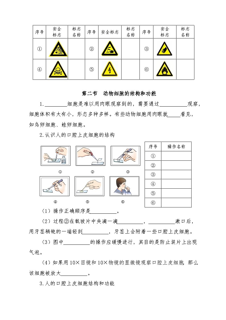 苏教版（2024版）七年级上册生物期末复习知识点清单 学案第3页